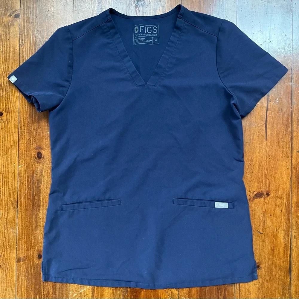 FIGS XS/SP NAVY BLUE SCRUBS SET